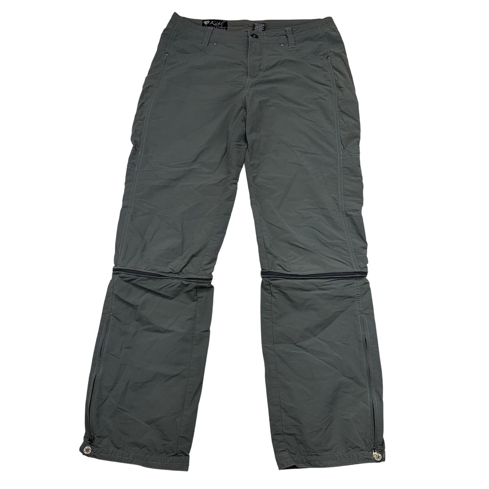 Kuhl Women Convertible Zip Off Pants Khaki Hiking Outdoor Size Regular 8